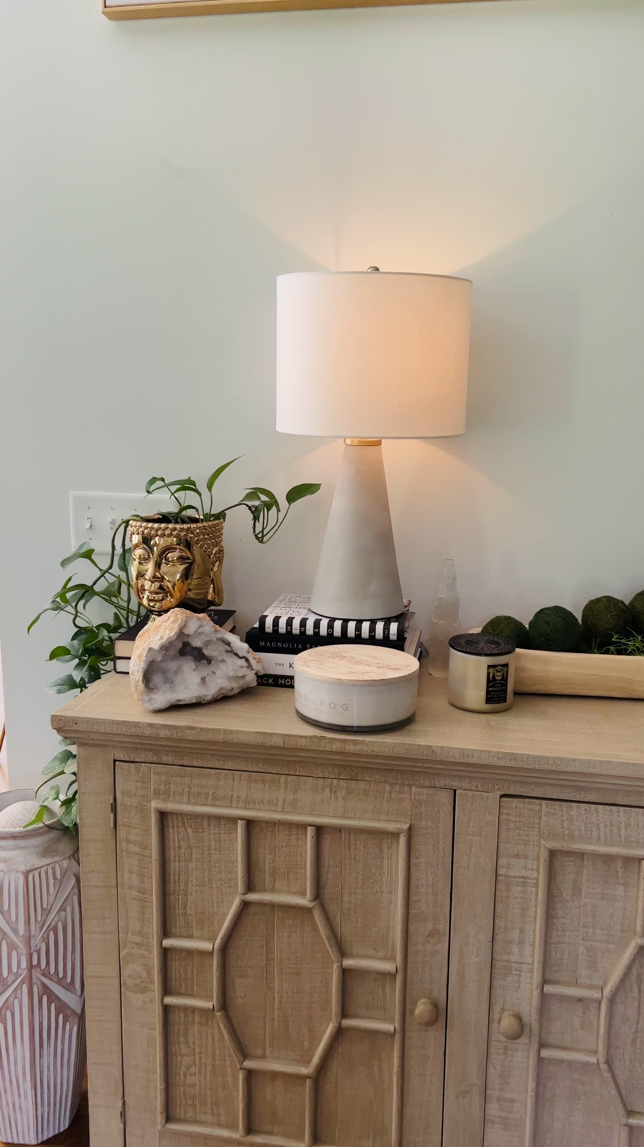 Thinking about getting two more of these for one of our guest bedrooms. I just love how minimalistic it looks but the concrete also makes a little bit of a statement.

#LTKFindsUnder100 #LTKHome