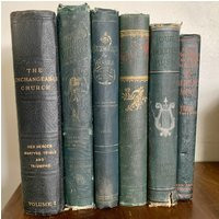 Antique Book Decor, Vintage Dark Green & Blue Library Shelf Decor, Dickens, Guliver, Music, High School Reading, Don Quixote | Etsy (US)