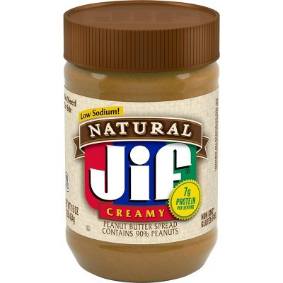 Jif Natural Low Sodium Creamy Peanut Butter - 16oz | Target
