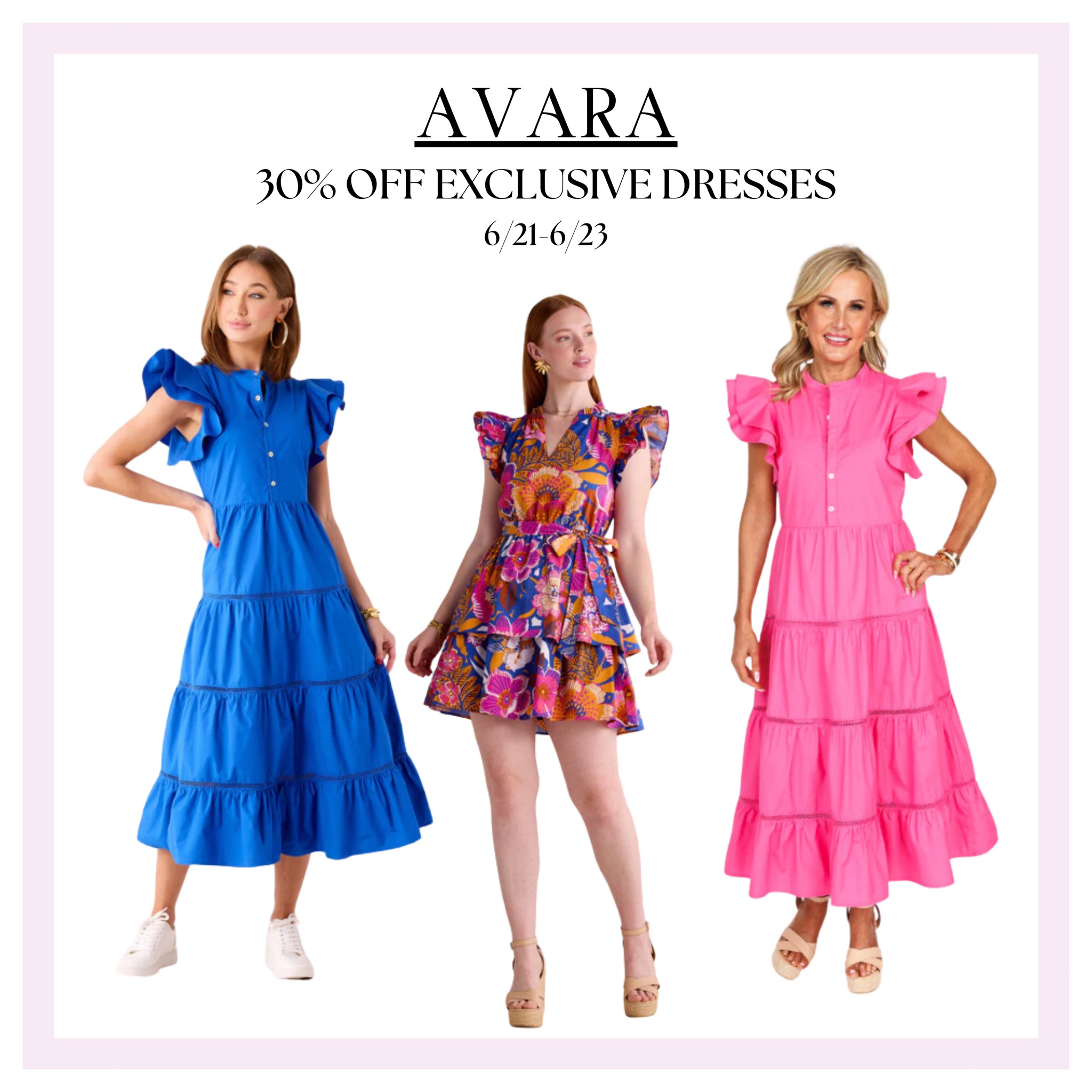 I'm thrilled to showcase AVARA's Exclusive Dress Collection, now with an incredible 30% OFF! Comment AVARA to receive the links!

Whether you're looking for chic styles in all sizes or the perfect petite fit, AVARA has you covered. Code DRESS30 will automatically be applied at checkout. 

Swipe through the graphics to see my top picks, including special highlights for my fellow petite ladies. AVARA’s owner, Emily, understands the petite fashion needs firsthand, making these styles perfect for anyone wanting a smaller size fit without compromising on style.

SALE ENDS TOMORROW, SUNDAY 6/23!

Don’t miss out on this amazing deal! Treat yourself and elevate your wardrobe with these stunning pieces. Happy shopping, beauties! 💕

#LTKSummerSales #LTKStyleTip #LTKSaleAlert