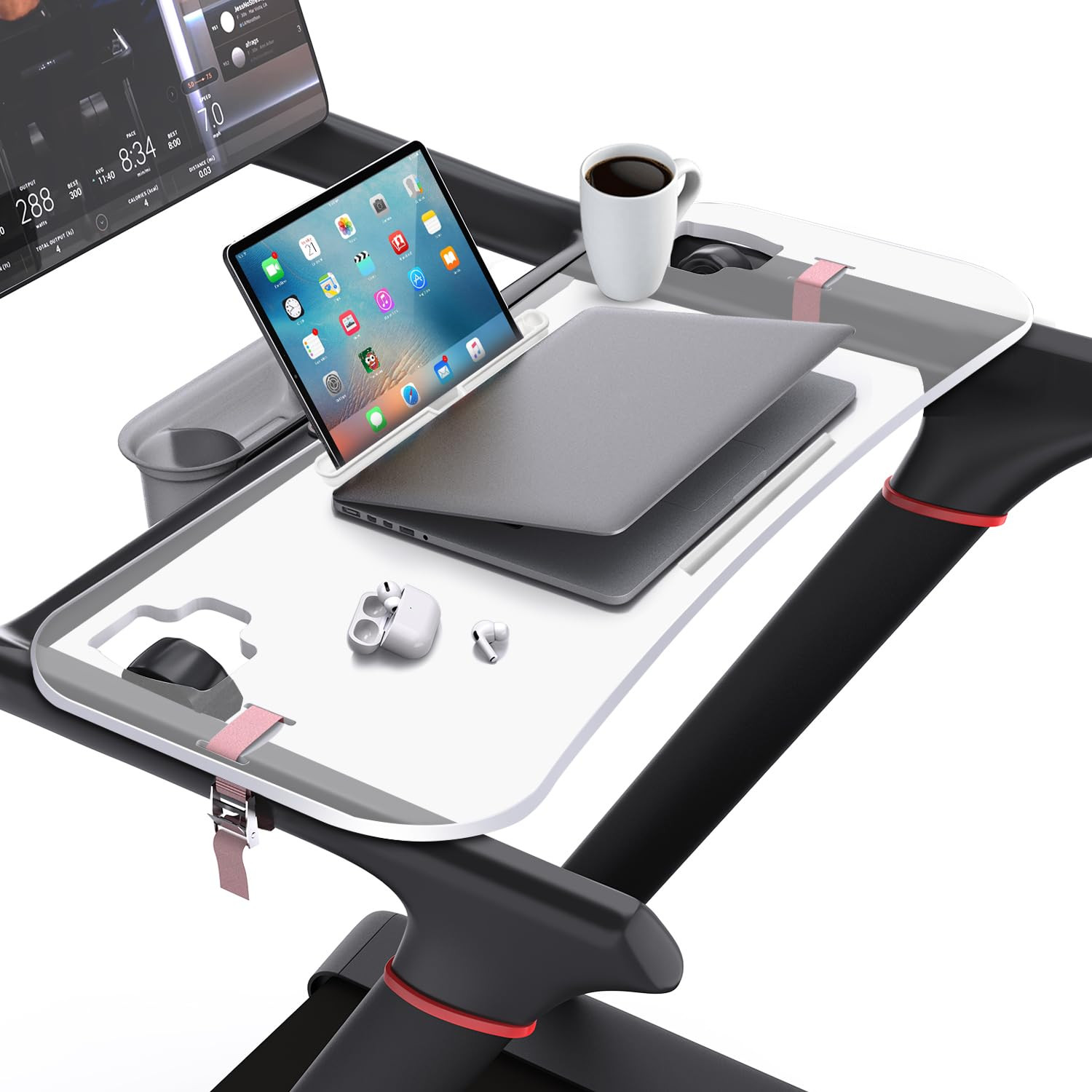Qsxou Treadmill Desk Attachment,Compatible with Peloton Tread Tray Ergonomic Platform, Tablet Hol... | Amazon (US)
