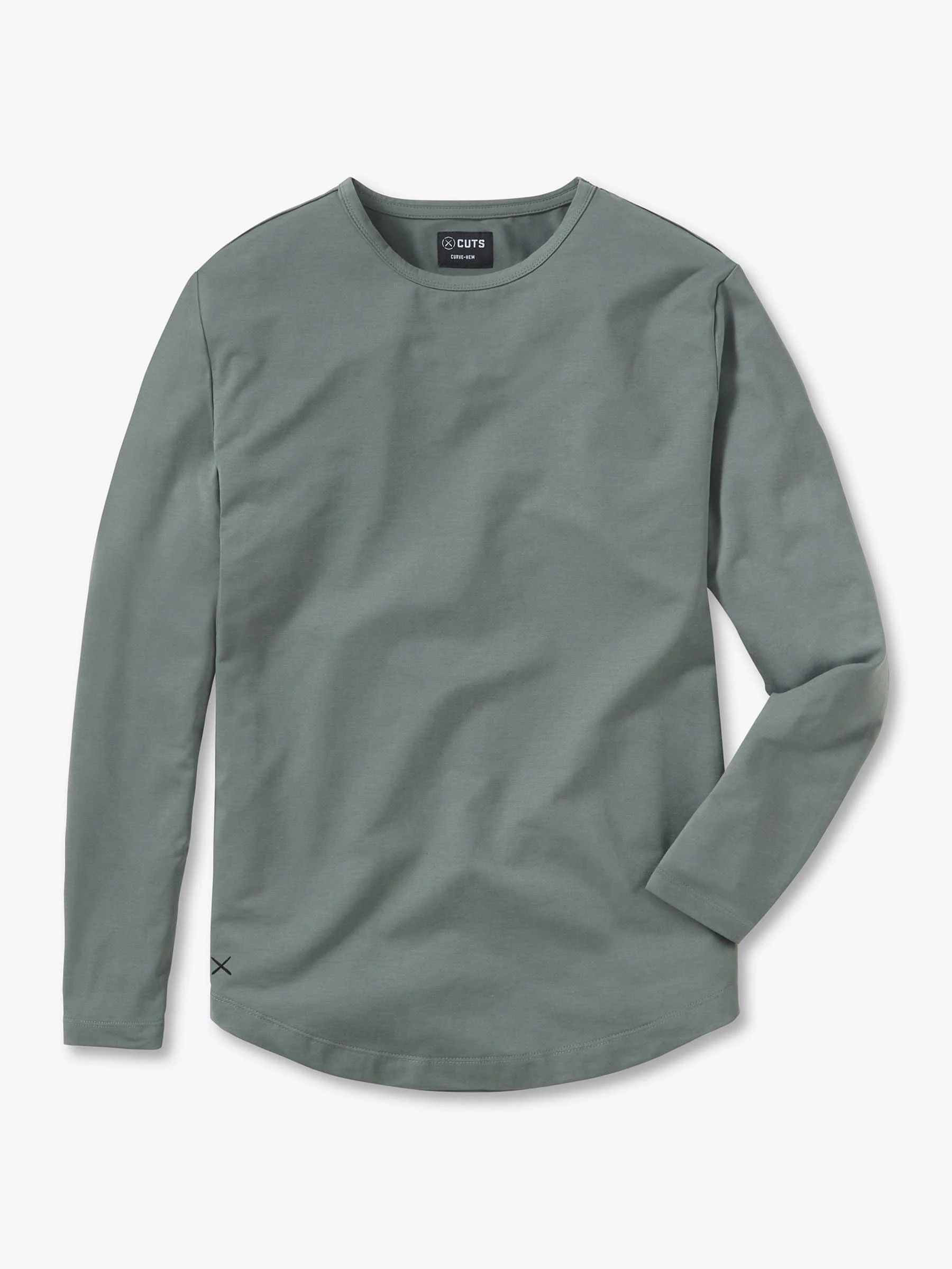AO Long Sleeve Curve-Hem Tee | Cuts Clothing Inc.
