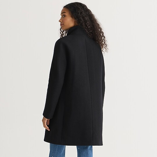 J.Crew: Cocoon Coat In Italian Stadium-cloth Wool For Women | J. Crew US