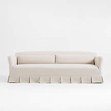 Crawford 90" Slipcovered Sofa with Box-Pleated Skirt by Jake Arnold | Crate & Barrel | Crate & Barrel