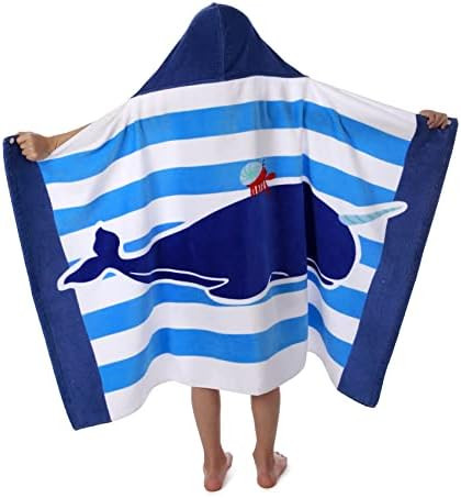 Bavilk Kids Hooded Bath Beach Towel Girls Boys Swim Pool Cover Up Super Absorbent Cute Cartoon Anima | Amazon (US)