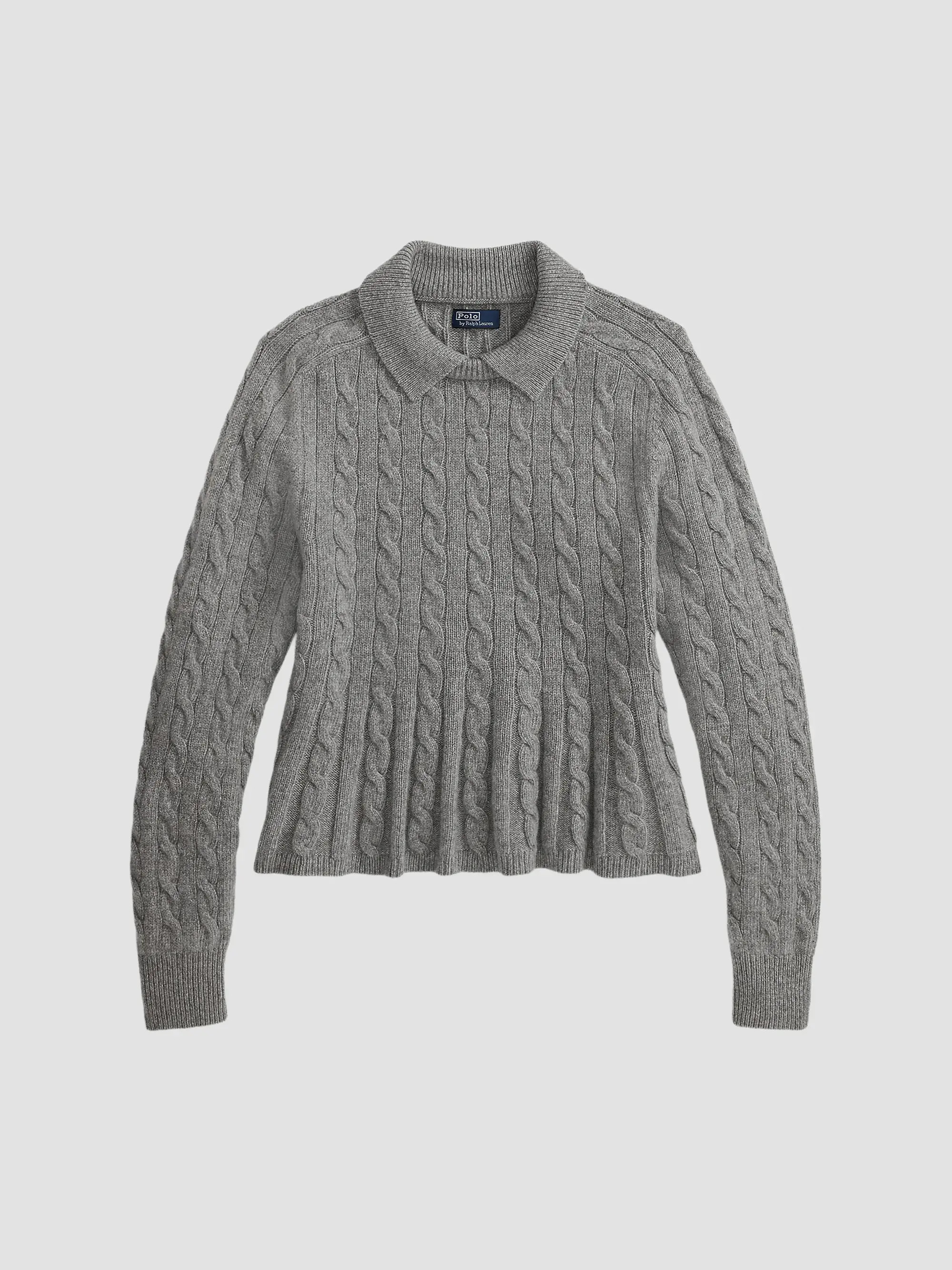 Polo Ralph Lauren Cable Wool-Cashmere Peplum Sweater | Saks Fifth Avenue | Saks Fifth Avenue