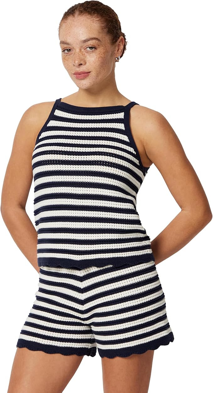 Amazon.com: Amazon Essentials x Sofia Grainge Women's Mommy & Me Cotton Crochet Sweaters & Tank S... | Amazon (US)