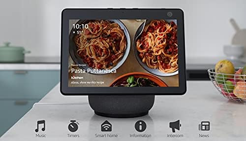 Echo Show 10 (3rd Gen) | HD smart display with motion and Alexa | Charcoal | Amazon (US)