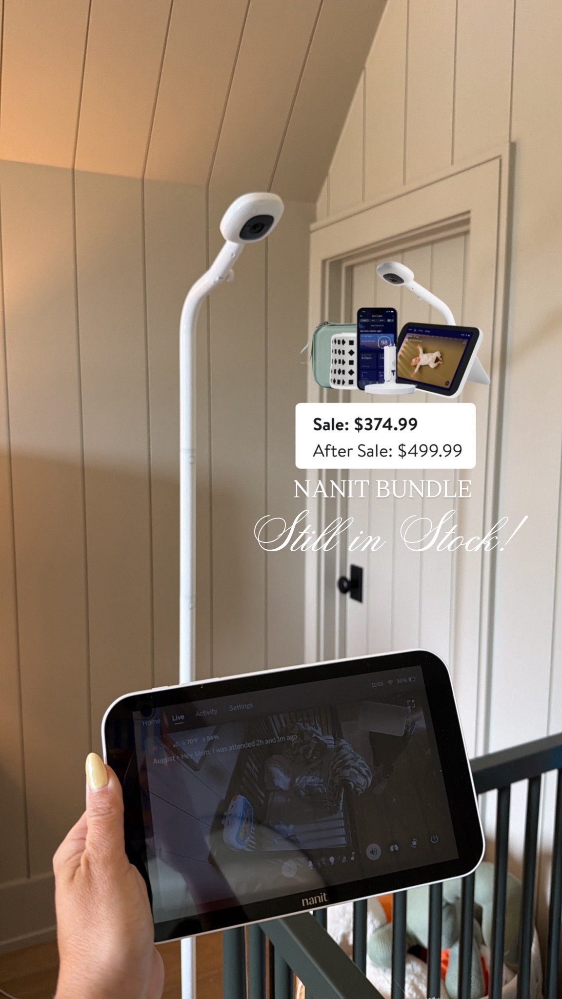 Nanit Baby Monitor Bundle still in stock during the Nordstrom Anniversary Sale ✨ currently $125 off! We got this to use for next baby, but using in August’s room so far and we are loving it!

#LTKBump #LTKBaby #LTKSaleAlert