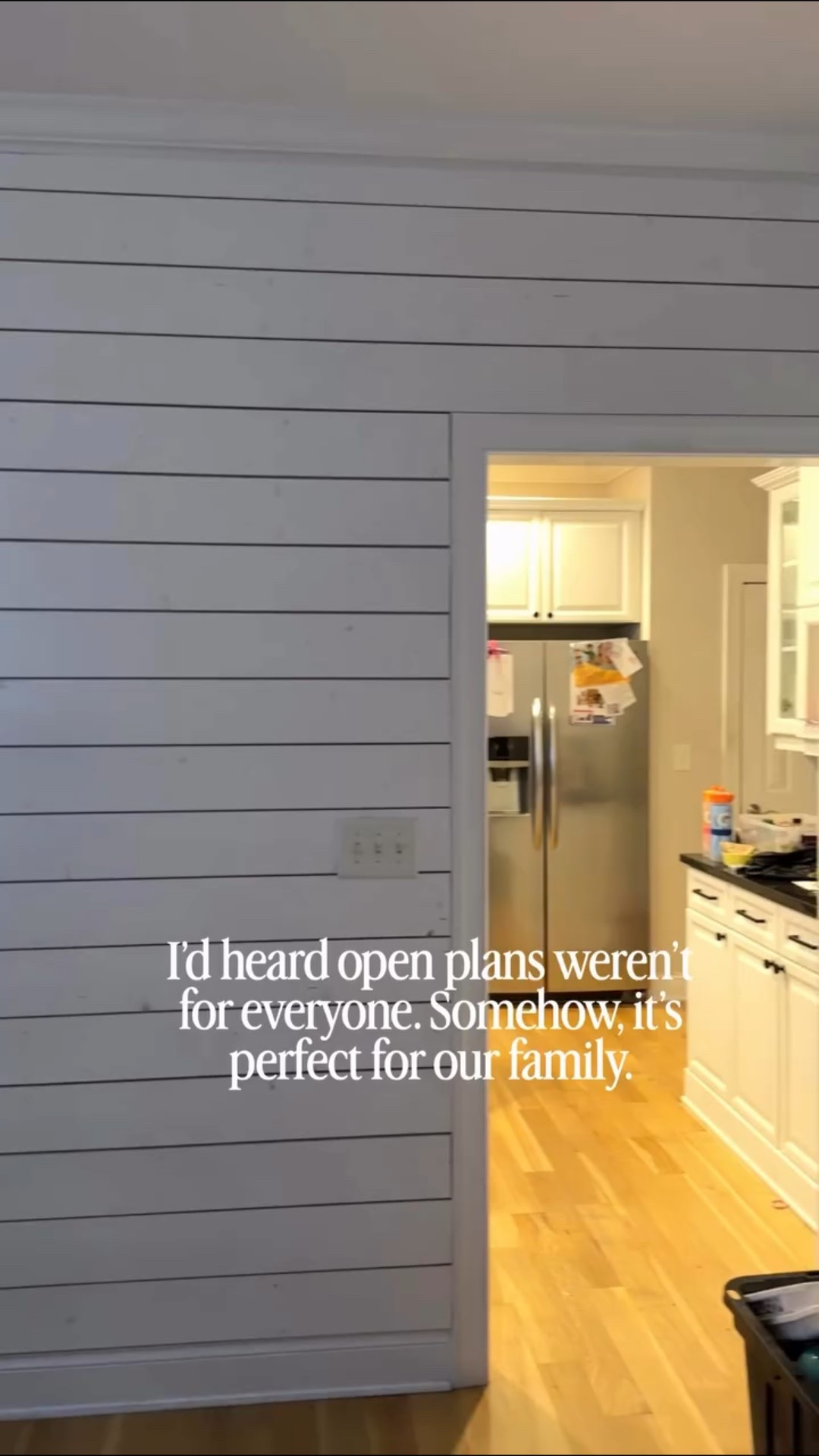 We had a few contractors suggest we keep this wall, and I understand why. In the right home and the right kitchen, a closed room makes perfect sense!

So we trusted our gut, opened things up, and it changed how we live here — cooking together, moving together, laughing together.

Sometimes the best choice is the one that fits your home, not the one that works everywhere else.