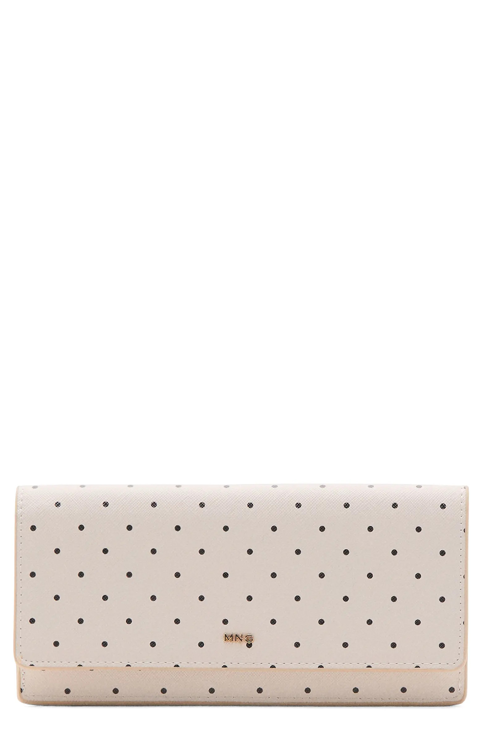 Polka Dot Faux Leather Flap Wallet | Nordstrom