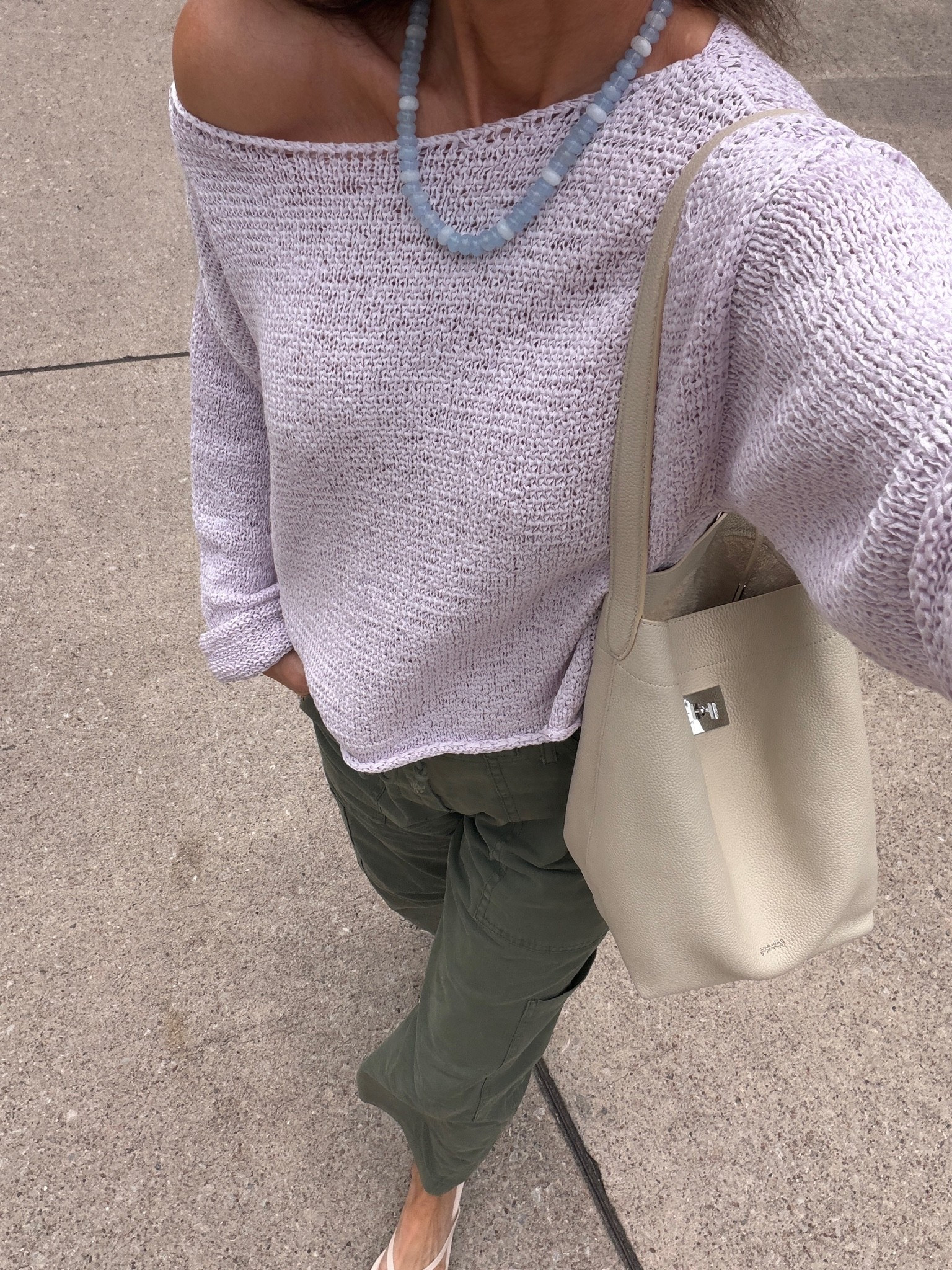 Pistola discount code Tammy15. Love these subtle barrel pants in twill! TTS. REG length I’m 5’6”

Off-the-shoulder knit sz XS 

Bag is $336 less 15% now.

#LTKootd