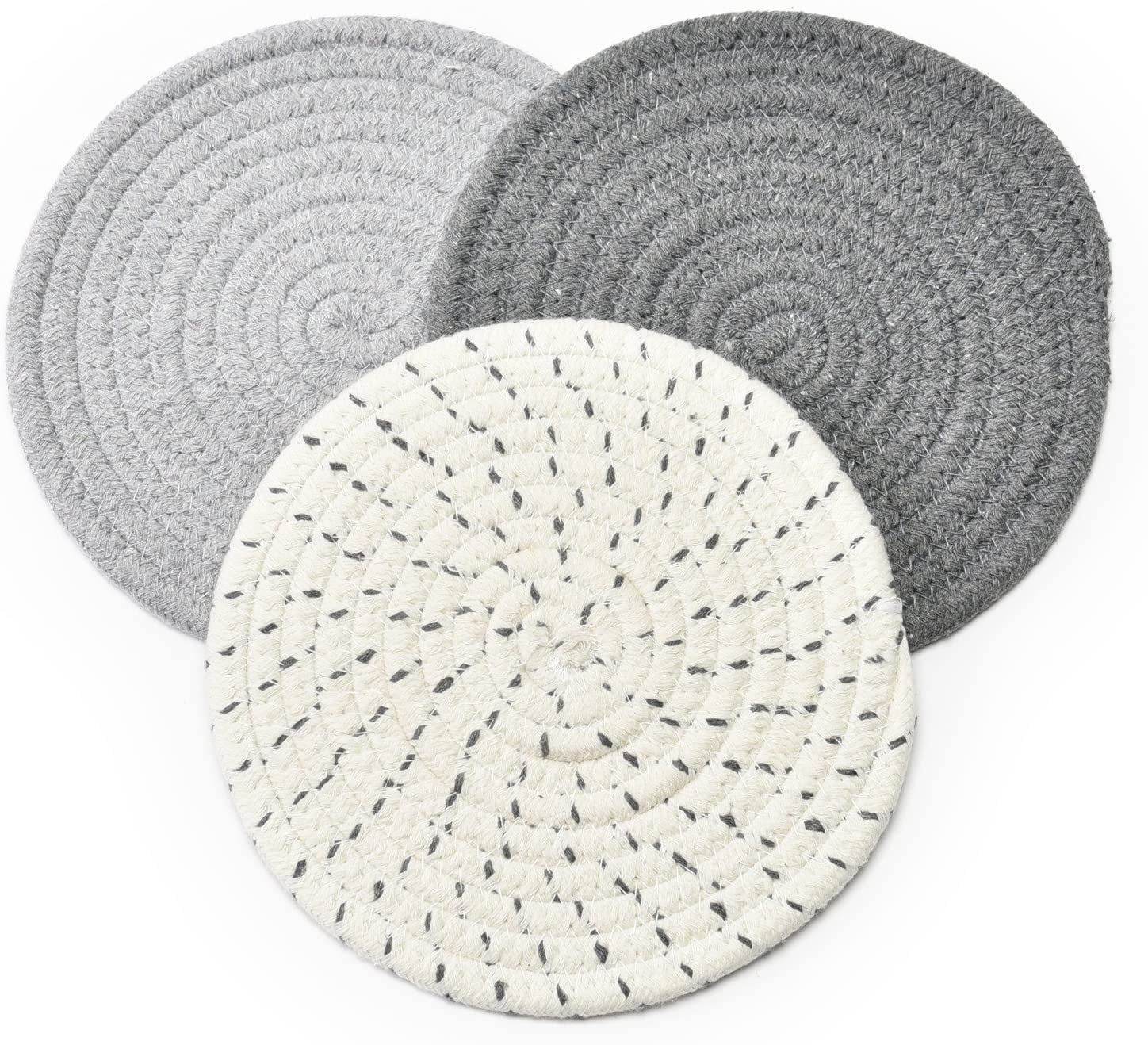 Non Slip Cotton Trivets Mats Set For Dishes Pot Holders, Heat Resistant Coasters-Modern Kitchen H... | Walmart (US)