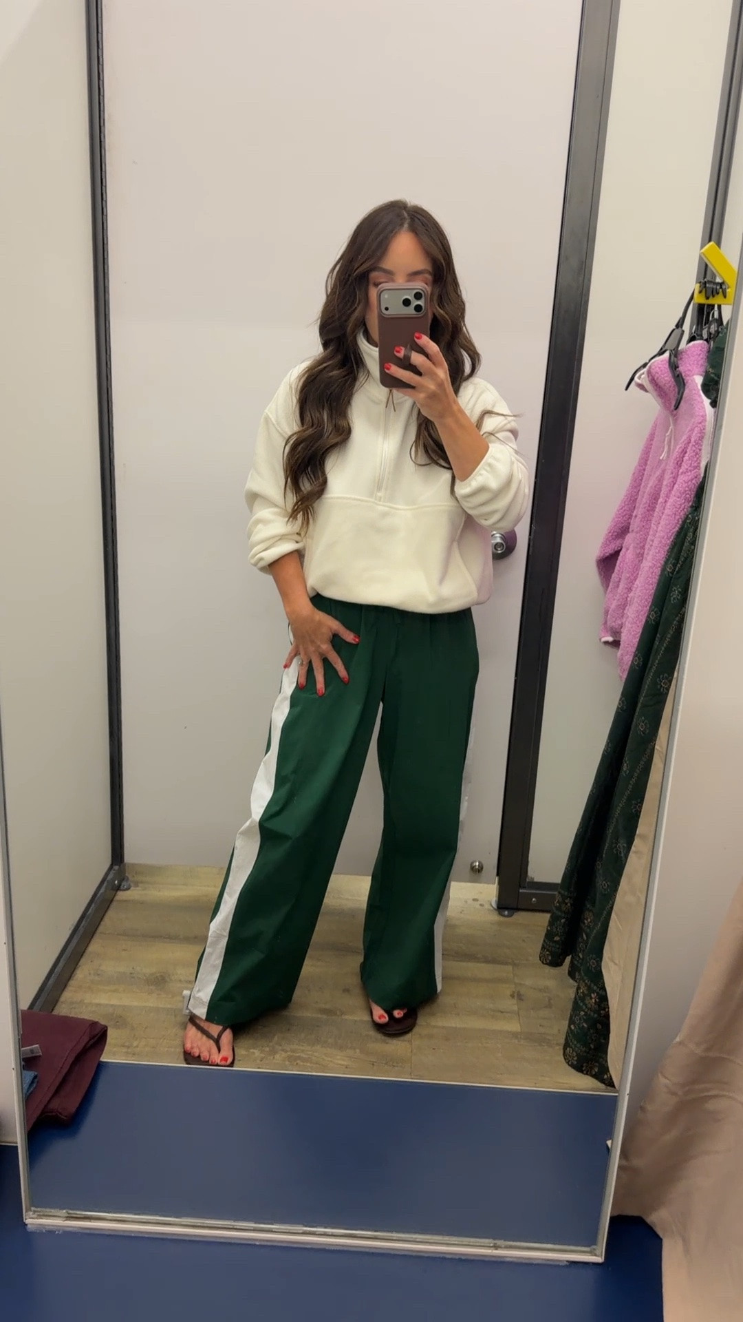 Old Navy’s track pants are officially entering the everyday outfit rotation 🙌 The sporty side stripe + wide-leg fit makes them feel so much more elevated than your typical lounge pant. Paired them with a simple cream pullover and sandals for an easy, casual fall look that still feels put together.

Old Navy fall outfit, Old Navy track pants, green track pants, side stripe pants, wide leg pants, sporty chic outfit, casual fall outfit, athleisure style, women’s fall fashion, Old Navy new arrivals, affordable fall fashion, everyday outfit inspiration

#LTKootd #LTKPetite #LTKActive