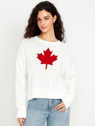 Canada Leaf Graphic Sweater | Old Navy (CA)
