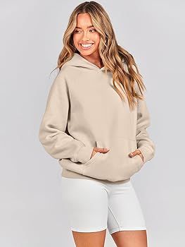 Caracilia Women Hoodies Oversized Sweatshirts Fleece Sweaters Long Sleeve Shirts Cute Loose Y2K C... | Amazon (US)