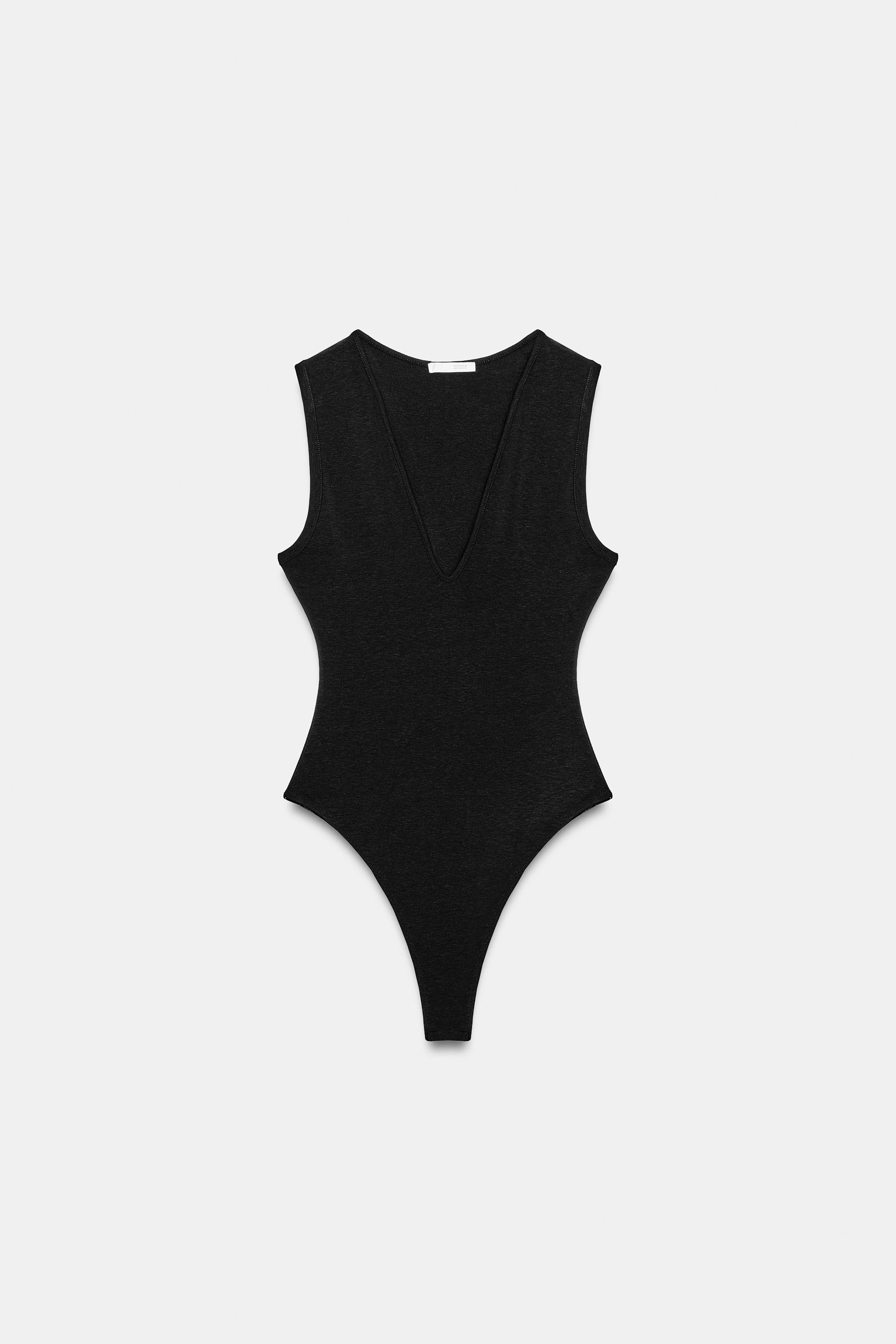 FITTED V-NECK BODYSUIT | Zara UK