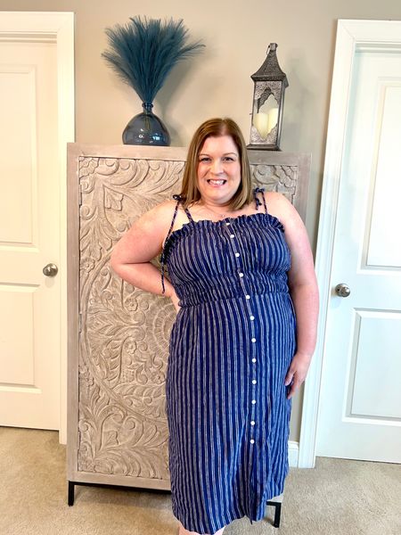 This dress has a great silhouette and looks fantastic with a jean jacket over it!

#LTKunder50 #LTKstyletip #LTKcurves