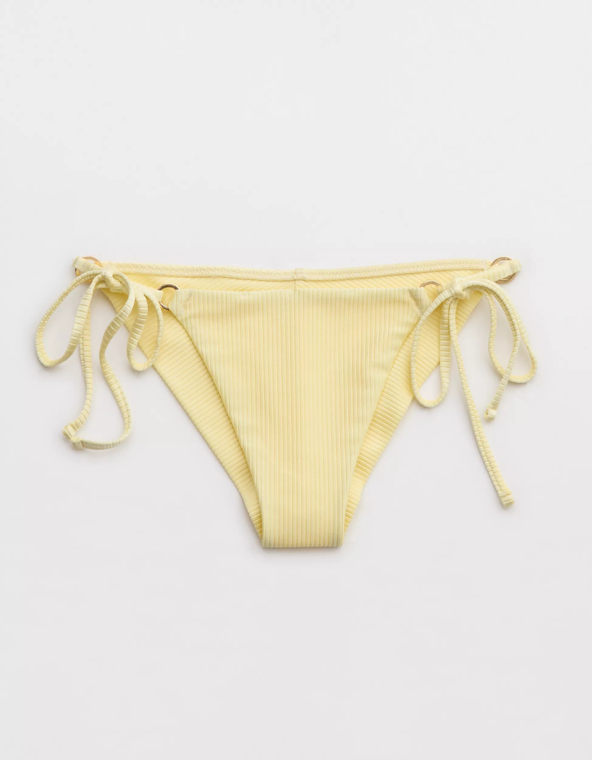 Aerie Shine Rib Cheekiest Tie Bikini Bottom | Aerie