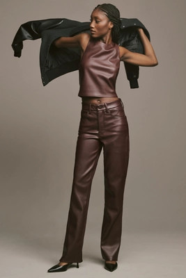 Good American Better Than Leather Faux Leather Pants | Anthropologie (US)