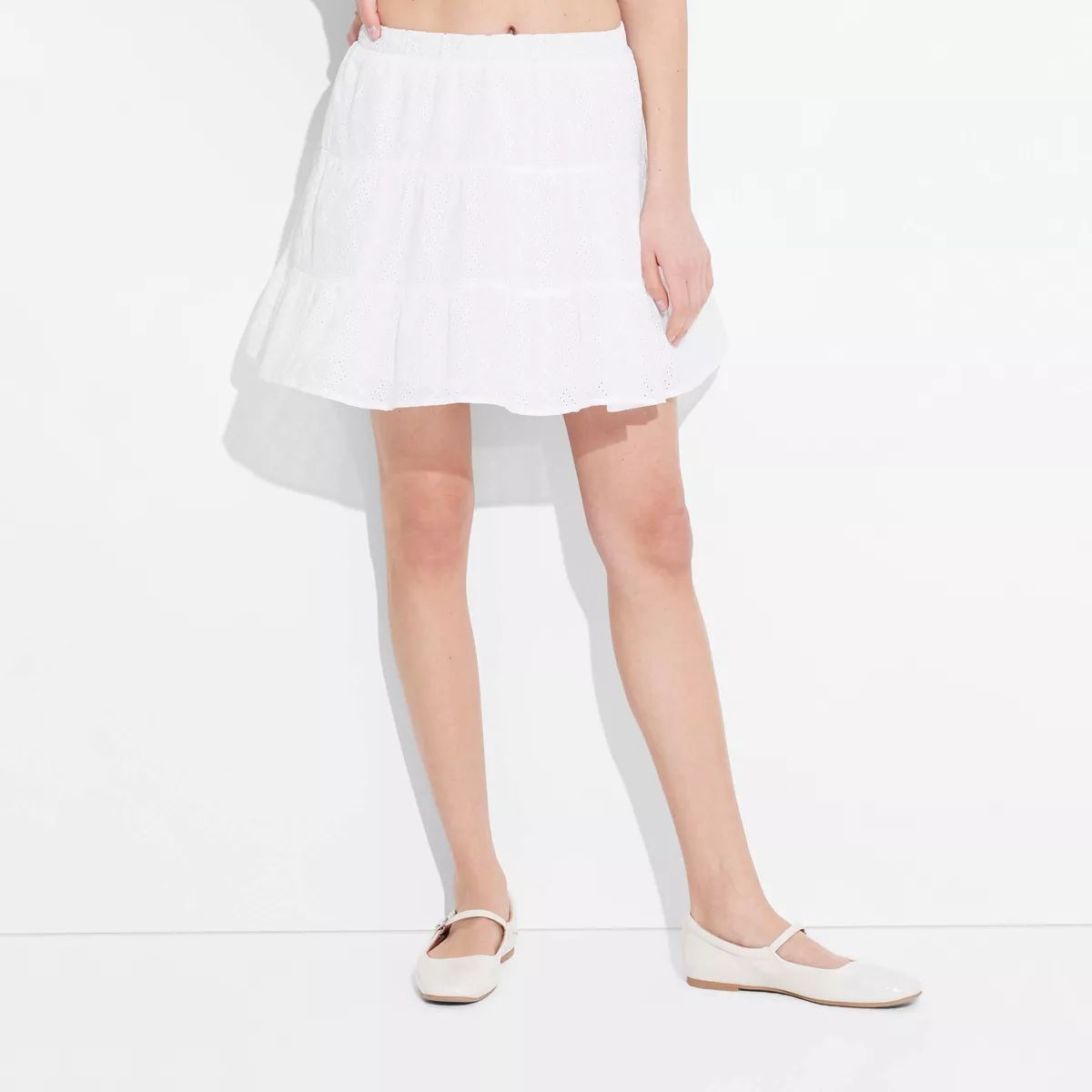 Women's Tiered Eyelet Mini Skirt - Wild Fable™ | Target