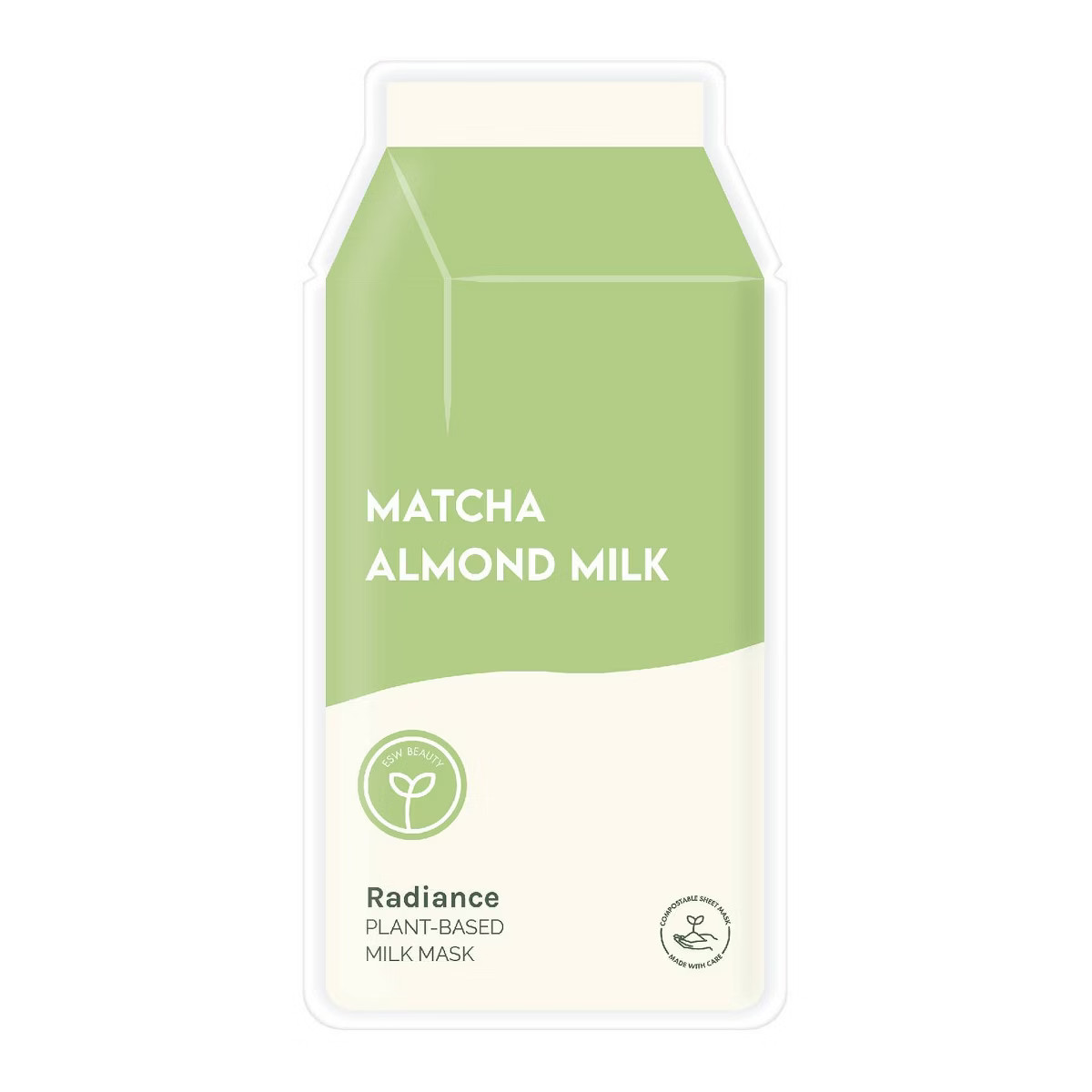 ESW Beauty Matcha Almond Milk Radiance Plant-Based Milk Mask | Target