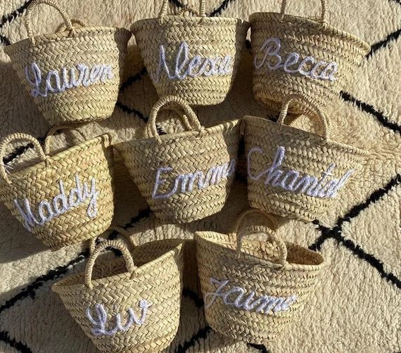 60% OFF SALLE monogrammed bag ,  straw bag, Personalized bag, customized beach bag, Bridal Party,... | Etsy (US)