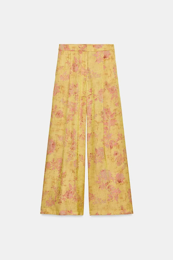 FLORAL PRINT PALAZZO PANTS | Zara US