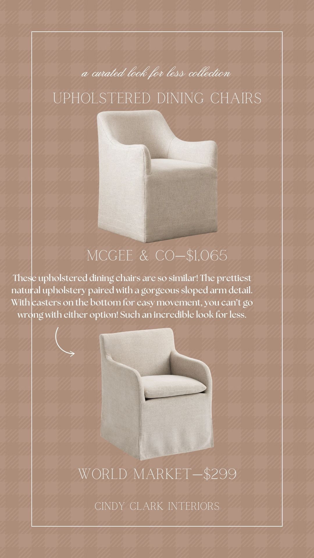 These upholstered dining chairs are so similar! The prettiest natural upholstery paired with a gorgeous sloped arm detail. With casters on the bottom for easy movement, you can’t go wrong with either option! Such an incredible look for less.

#LTKSaleAlert #LTKHome