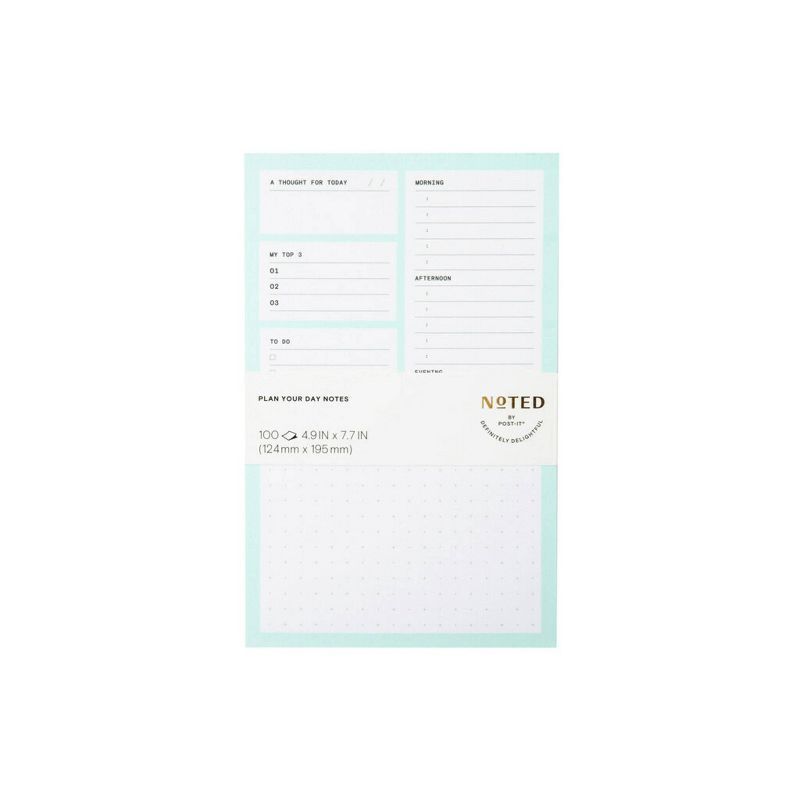Post-it Plan Your Day Notes 4.9"x7.7" Mint | Target