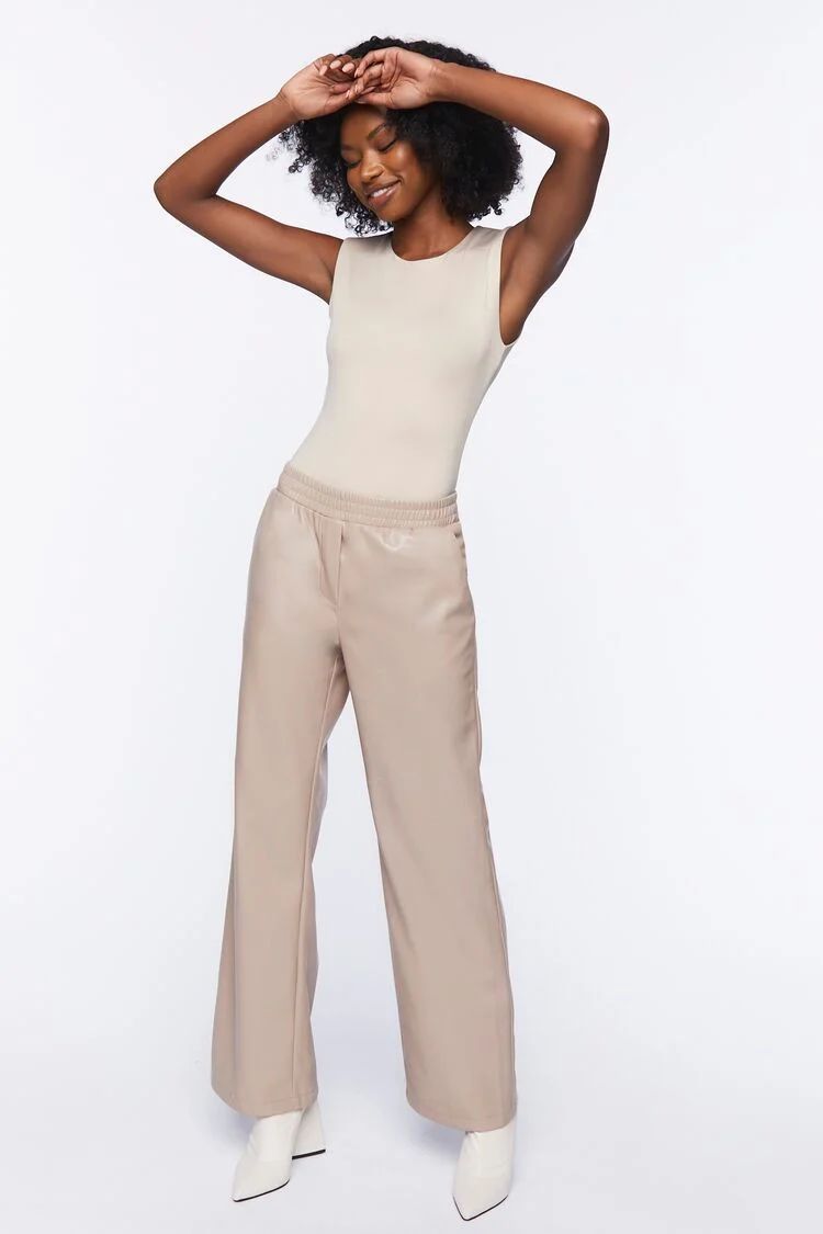 Faux Leather Straight-Leg Pants | Forever 21 | Forever 21 (US)