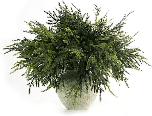 WHANLEY L&Q 23" Christmas Norfolk Pine Branches,Artificial Christmas Decorations,Norfolk Pine Ste... | Amazon (US)