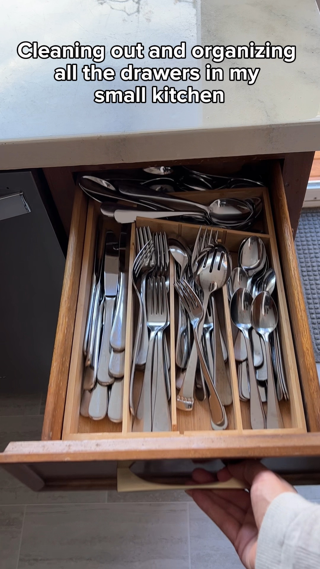 Giving all the drawers in my kitchen a good clean out and re-organize. It was time to replace a few of the drawer organizers so I used some fun black wood drawer organizers from Amazon. Exact products used are linked below! Make sure to measure your drawers to ensure a good fit.  👍 

#LTKhome #LTKfindsunder50
