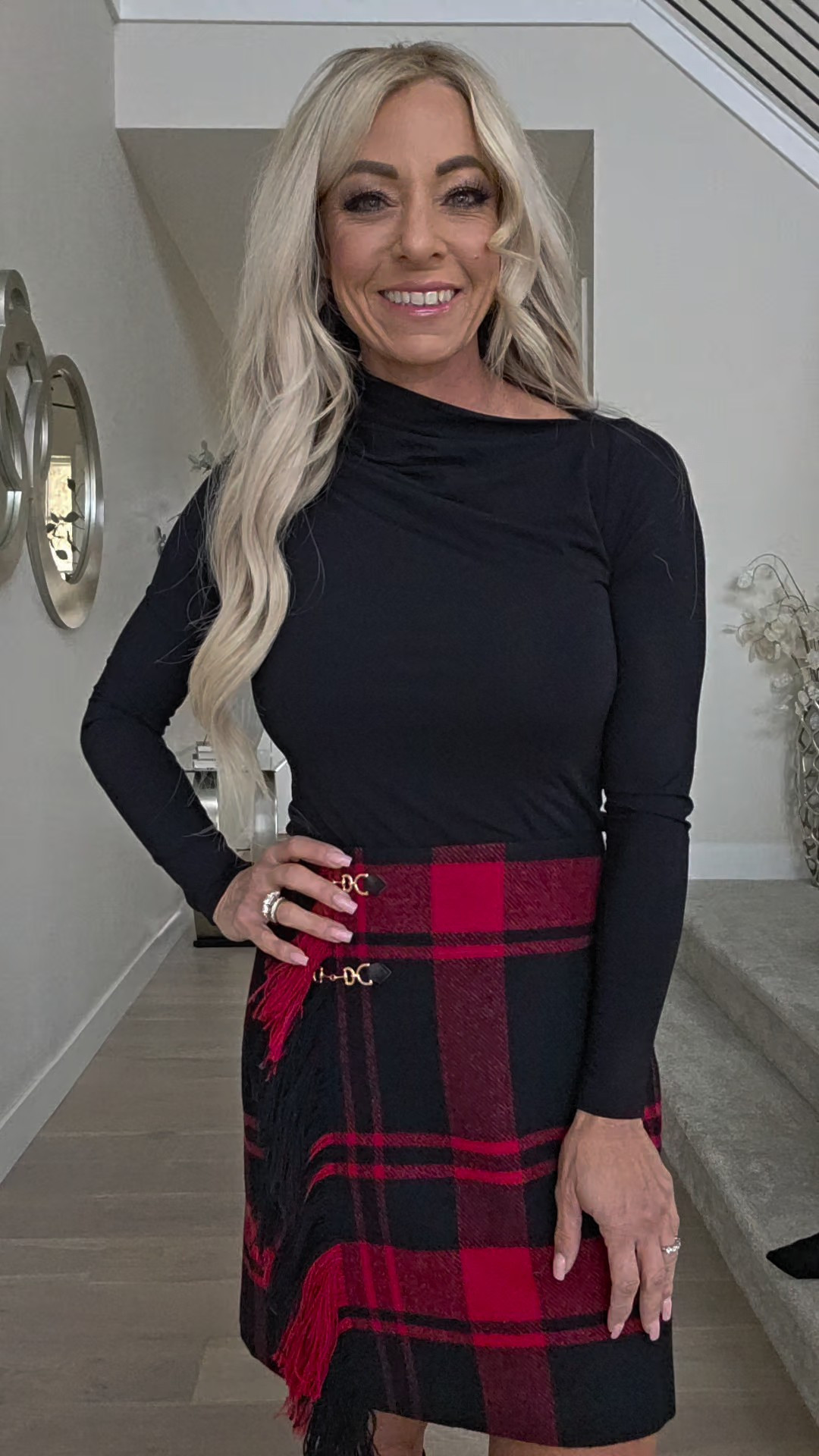 Festive work look/office party for the holiday season ❤️🌲❤️THANK YOU for being here and following/shopping with me! (You can follow me on Instagram for daily outfits!)SIZING NOTES: ❤️ For reference I'm 5' 4", wearing 00 regular in plaid mini skirt, XS in black Asymmetrical top and coat. .........#fashion #fashionover40 #ootd #grwm #trending #casualstyle #Workwear #petite #anntaylor #over40fashion #affordablefashion #fitness #express #Anthropologie #loft #whbm #weekend #colorado #summerfashion #datenight #capsule #worklooks #suiting #outfitideas #matching #fall Designer #fauxleather #leather #suede WeekendRailsEvereveAnimal PrintLeopardCheetahSpottedNeutralSkirtDressLBDTigerZebraMochaTanBeige PinkFloralSheerBlackWinter FashionHolidayChristmasNew YearEventGalaMaxi dressVacationPlaidMini skirtAsymmetricalCoat Boots

#LTKHoliday #LTKgrwm #LTKootd