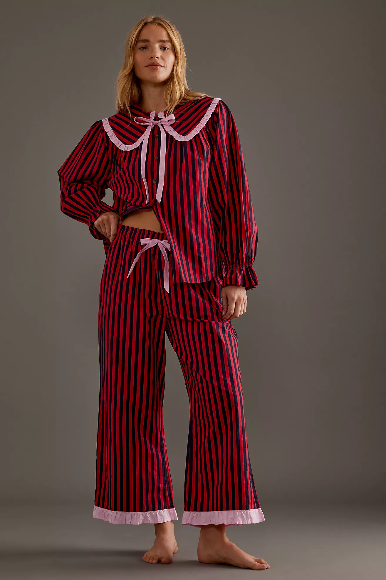 Damson Madder Maria Stripe Pyjama Set | Anthropologie (UK)
