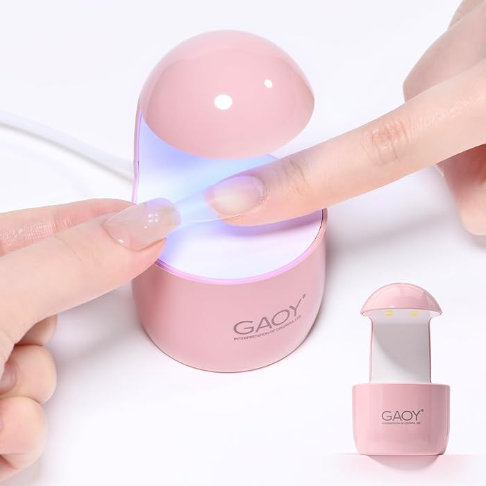 GAOY Mini UV Light for Gel Nails, Small Nail Cure Light, Eggshell LED Nail Lamp, USB Nail Dryer f... | Amazon (US)
