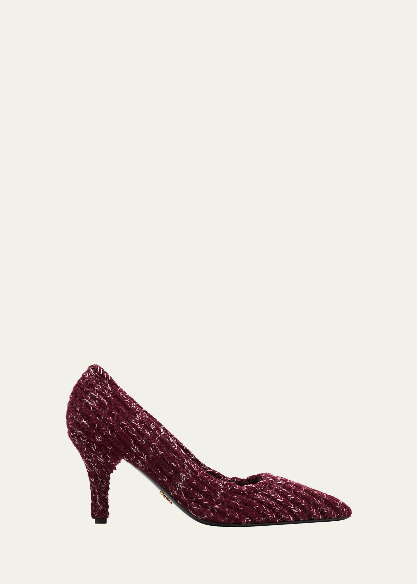 Prada 85mm Knitted Pointed-Toe Pumps | Bergdorf Goodman