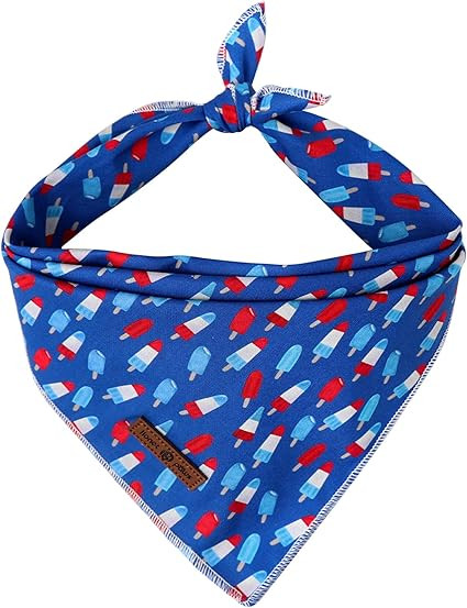 lionet paws Patriotic 4th of July Dog Bandana Summer Popsicle for Small Medium Large Dogs, Cat Do... | Amazon (US)