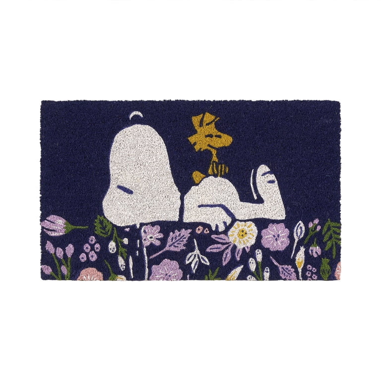 Snoopy Garden Indoor/Outdoor Coir Mat, 18"x30", Rubber backing | Walmart (US)
