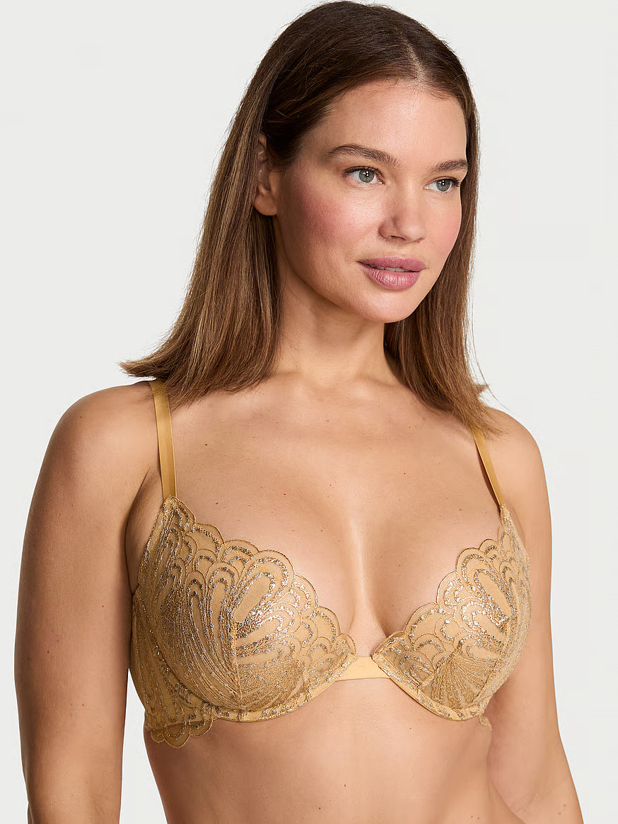 Buy Showgirl Embroidery Unlined Demi Bra, Print - Order Bras online - Victoria's Secret US | Victoria's Secret (US / CA )