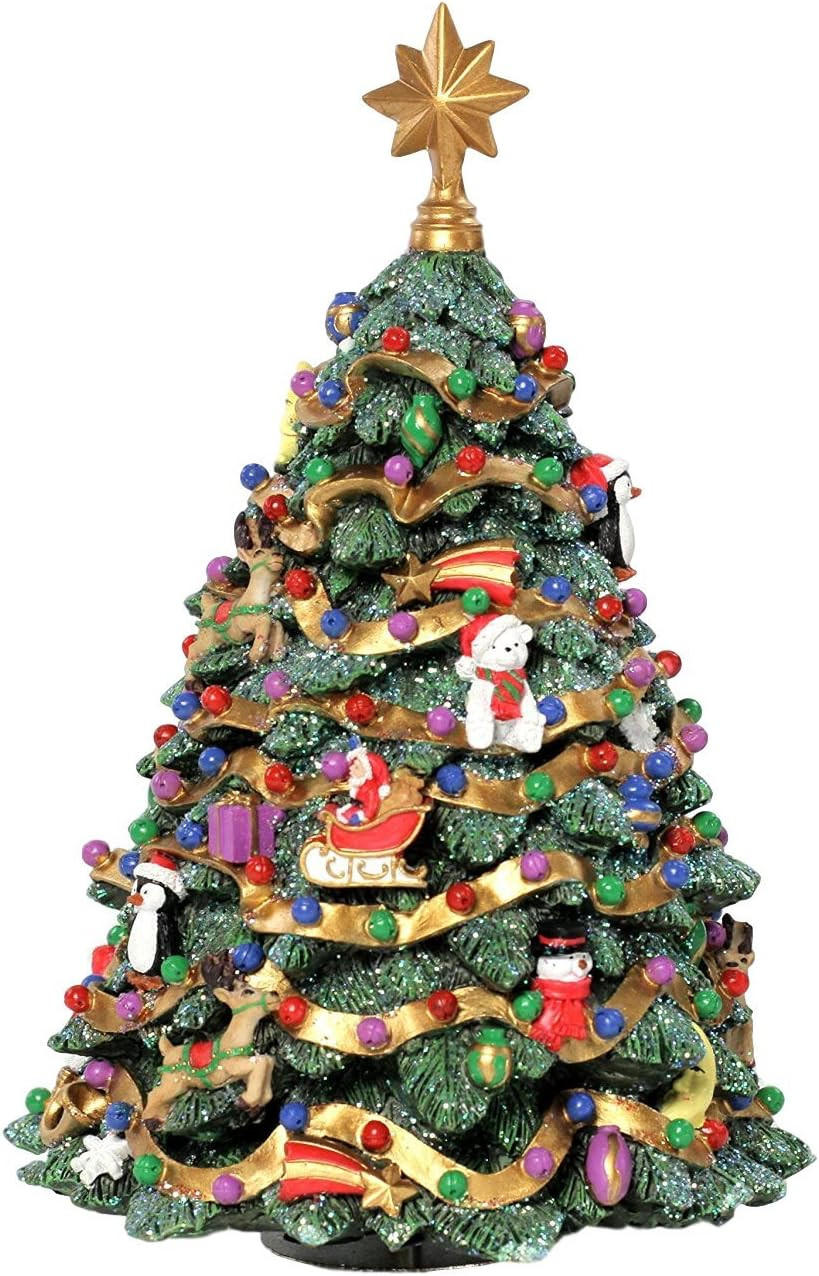 The San Francisco Music Box Company Jingle Bell Rotating Christmas Tree Figurine | Amazon (US)