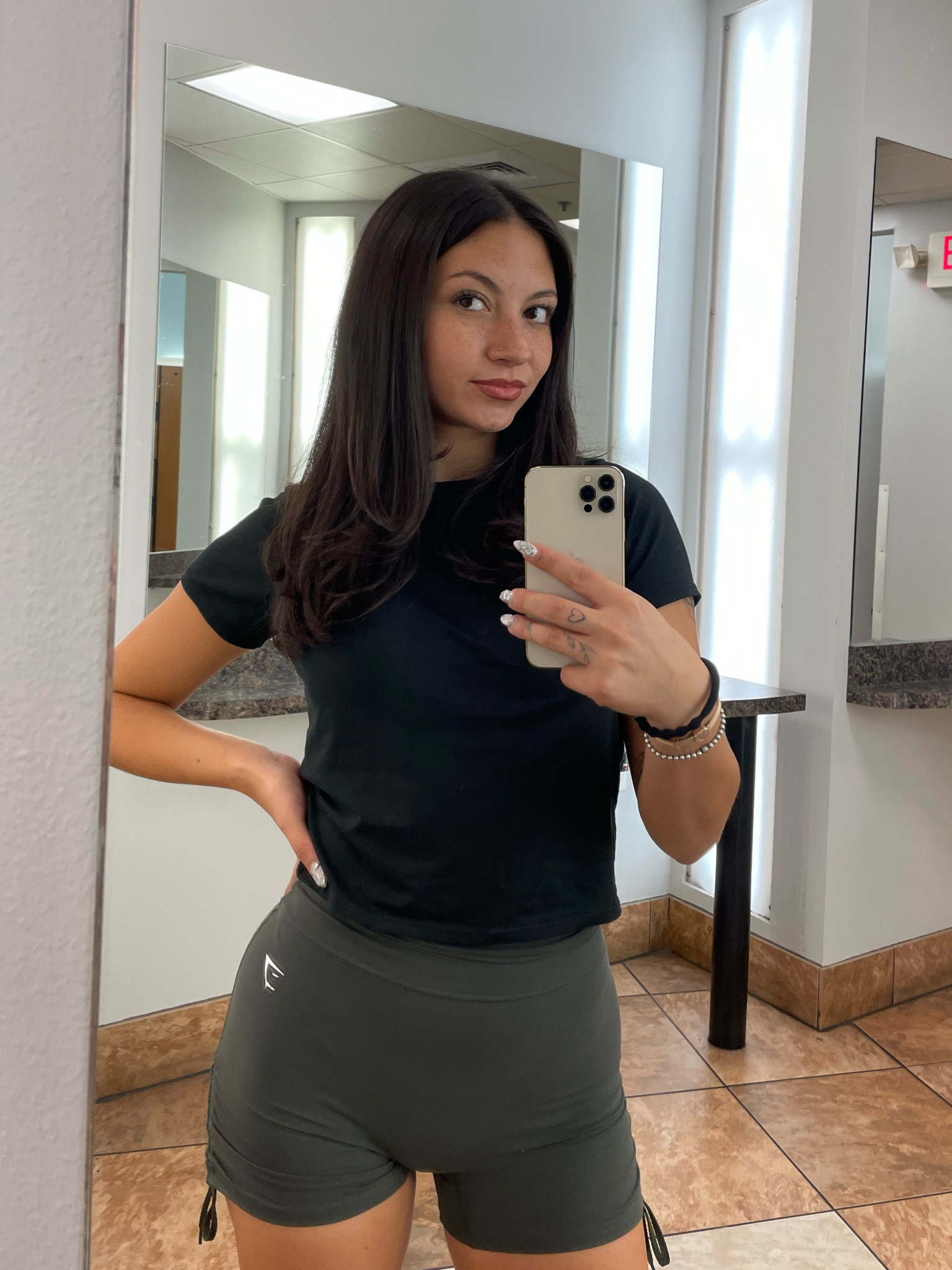 Gym fit 💚🖤
~ Top from Marshall’s but I attached a few similar ones! 
~ Bottoms are Gymshark! So comfy and stretchy. 

#LTKFitness #LTKActive #LTKFindsUnder50