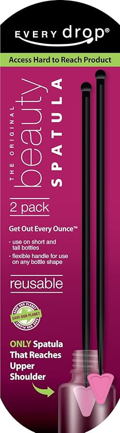 Beauty Spatula 8", only product with ADDITIONAL under bottle rim feature, 2 Spatulas (most trappe... | Amazon (US)