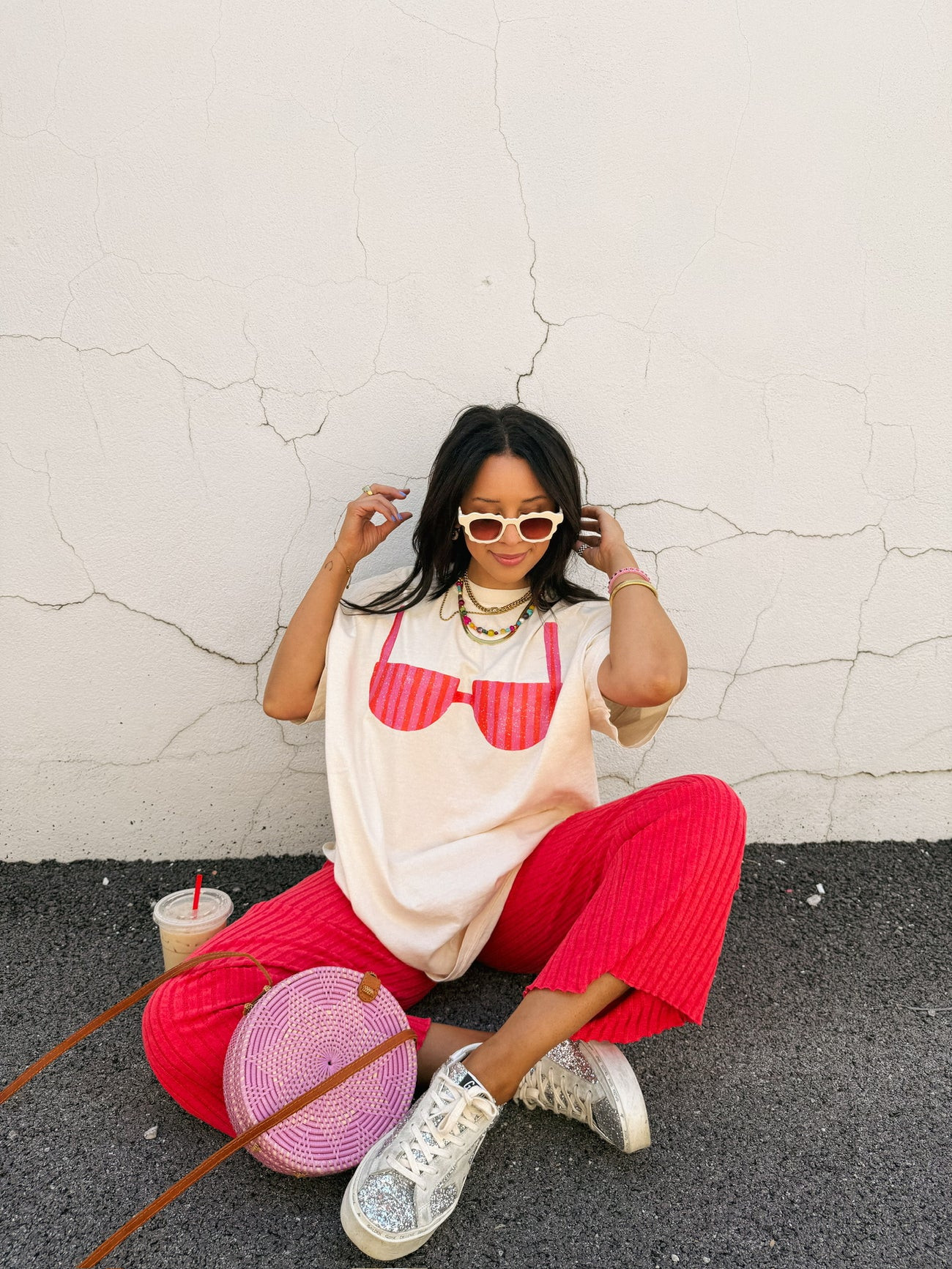 ETTA OG | bikini graphic tee - ivory / pink | Etta+East