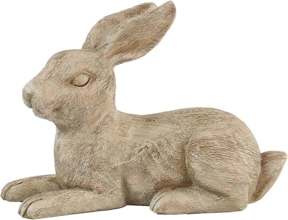 Hymmah Rabbit Statue Sculpture Home Decor Rustic Home Decorations for Living Room, Boho Resin Ani... | Amazon (US)