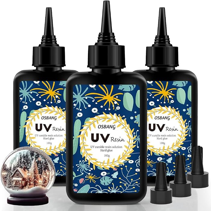 Crystal Clear Hard UV Resin Upgraded Formula Ultraviolet Fast Curing for Jewelry Making Craft Dec... | Amazon (US)