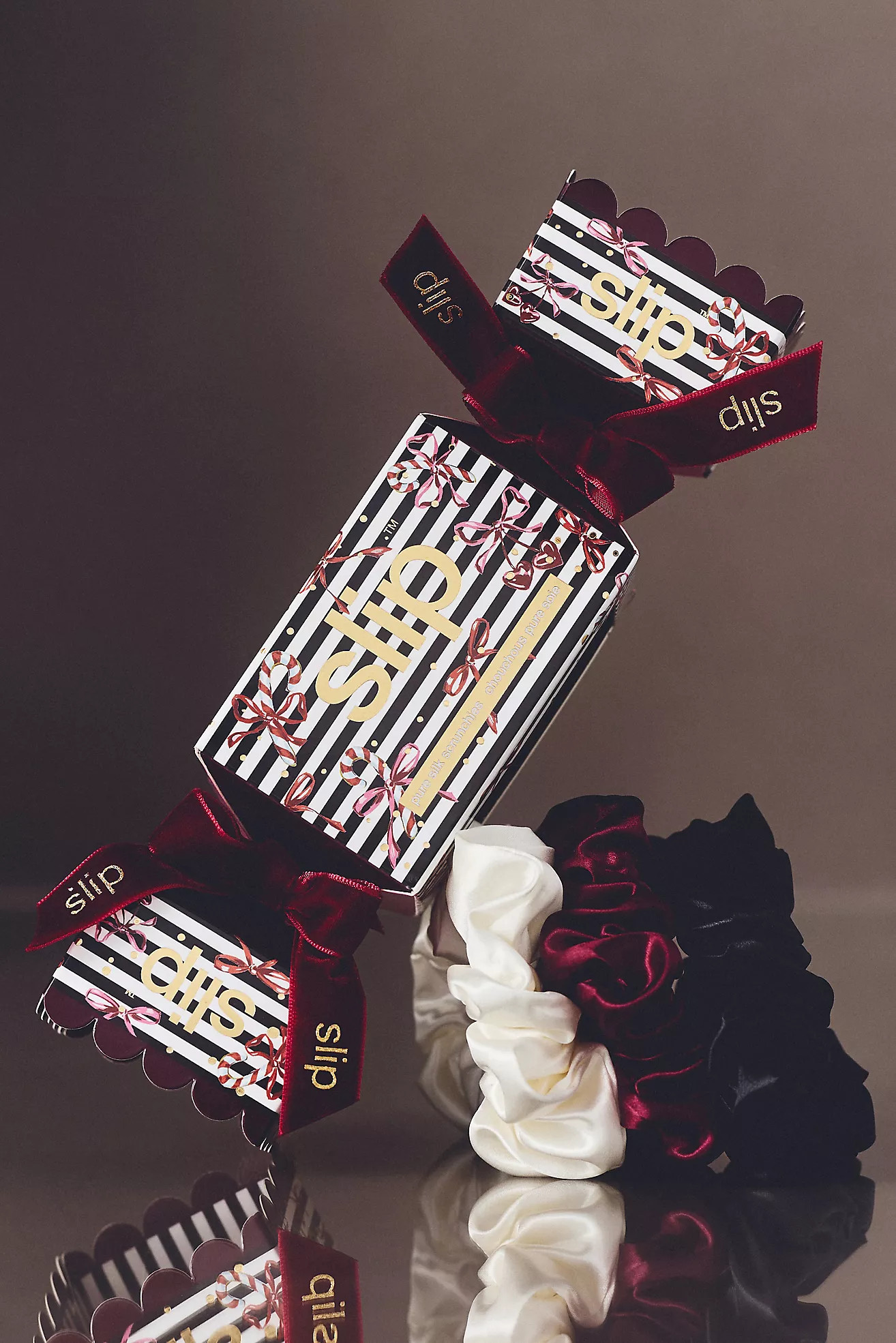 Slip Sugar Plum Silk Scrunchie Cracker Set | Anthropologie (US)