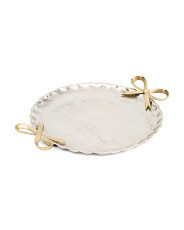 19in Bow Round Tray | Entertaining | Marshalls | Marshalls