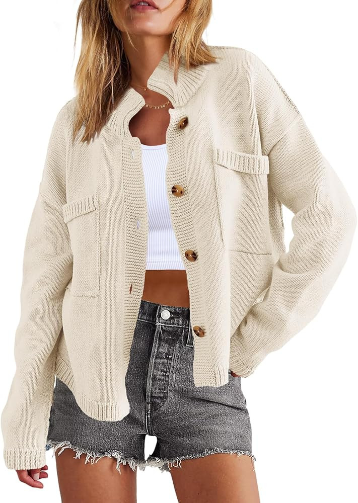 SENSERISE Womens Cardigan Sweaters Chunky Knit Button Down Cardigans Long Sleeve Outwear Fall Coa... | Amazon (US)