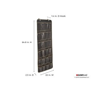 ClosetMaid 24 Pocket Over the Door Shoe Organizer (Grey) | Bed Bath & Beyond
